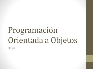 programaci n orientada a objetos