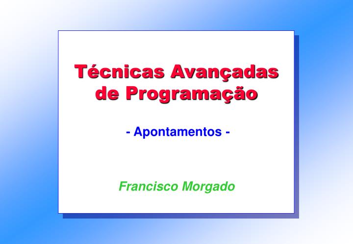 t cnicas avan adas de programa o