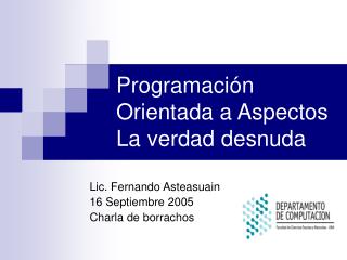 programaci n orientada a aspectos la verdad desnuda