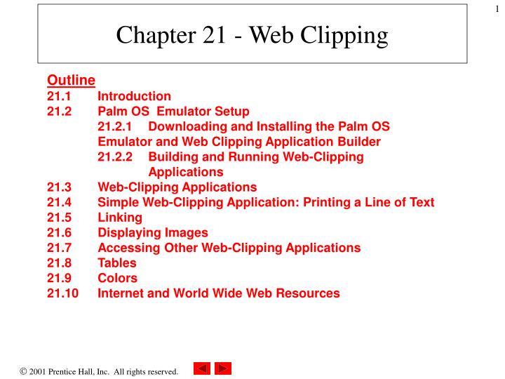chapter 21 web clipping