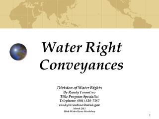 Water Right Conveyances