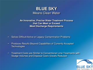 An Innovative, Precise Water Treatment Process that Can Meet or Exceed