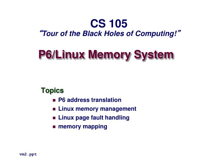 p6 linux memory system