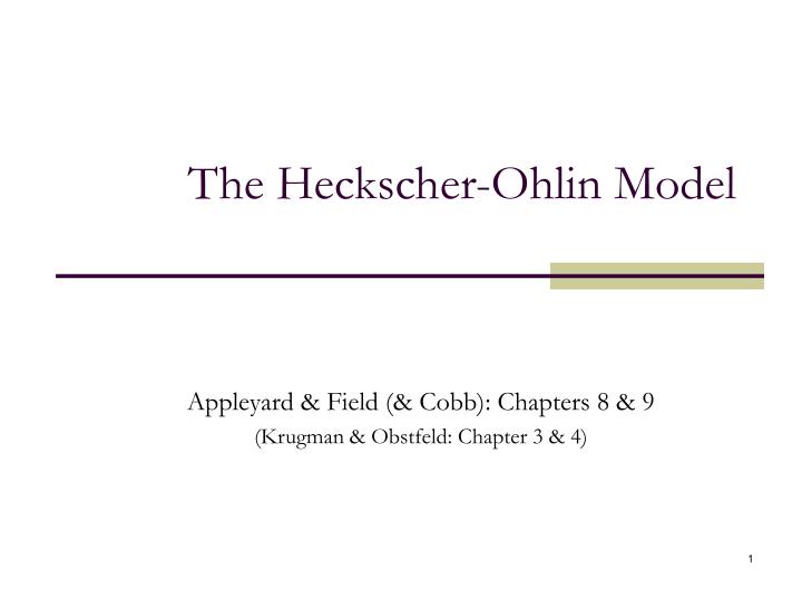 the heckscher ohlin model