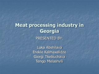 Meat processing industry in Georgia