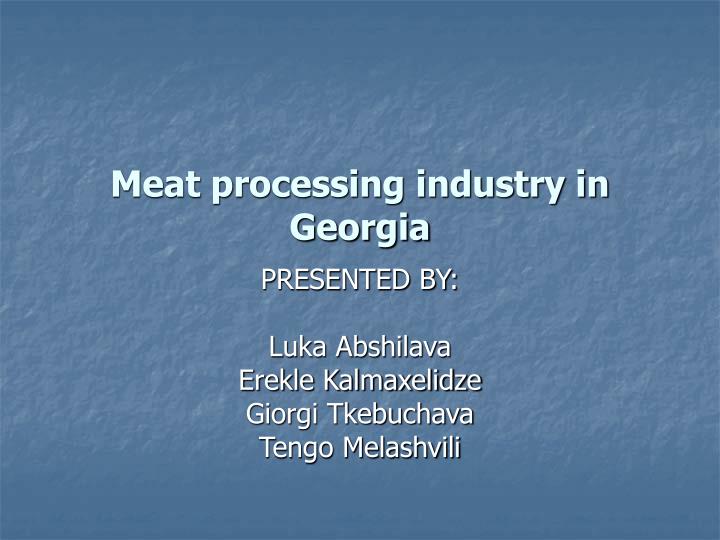 meat processing industry in georgia