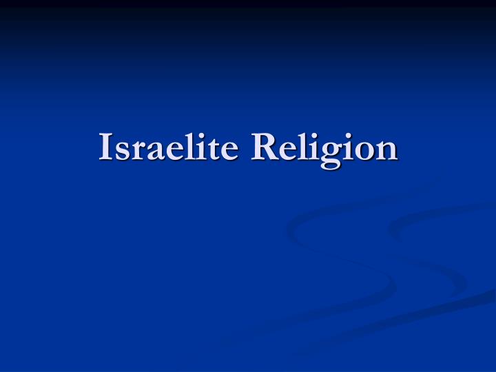 israelite religion