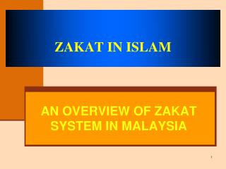 ZAKAT IN ISLAM