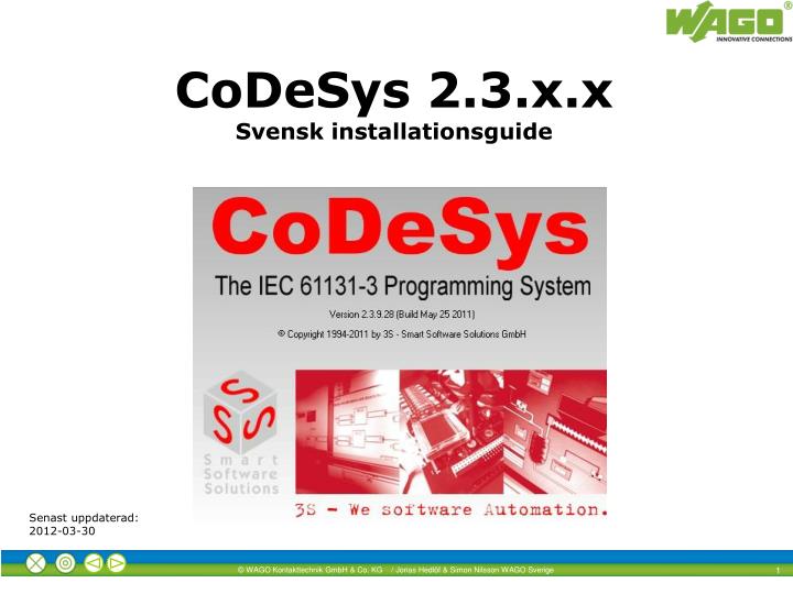 codesys 2 3 x x svensk installationsguide