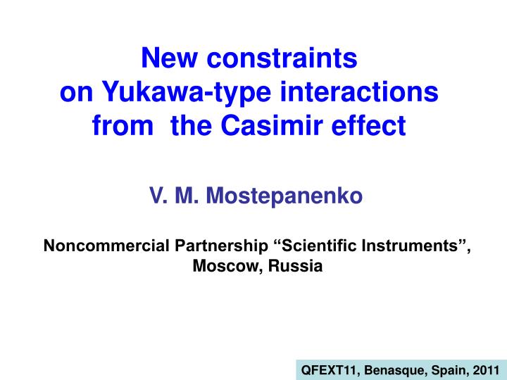 new constraints on yukawa type interactions from the casimir effect
