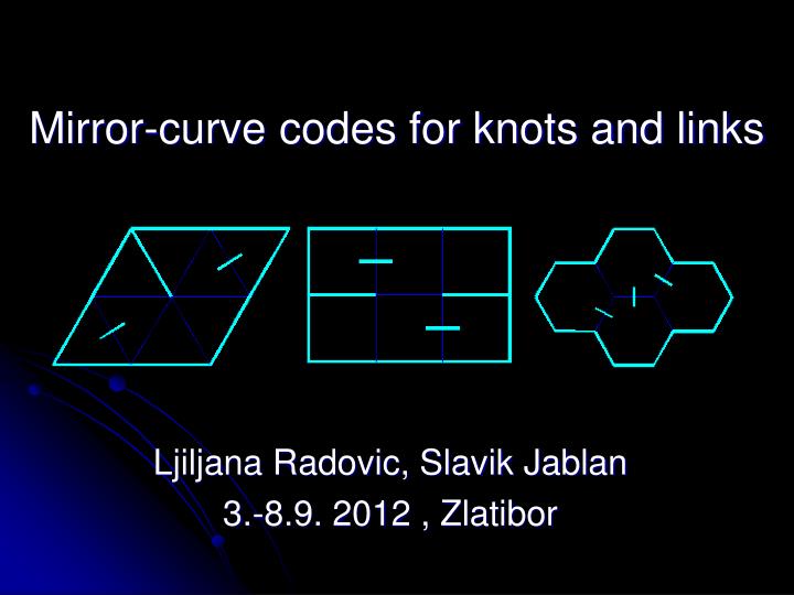 mirror curve codes for knots and links