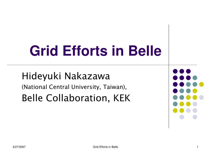 grid efforts in belle