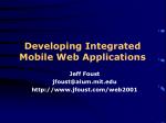 Developing Integrated Mobile Web Applications - slide 1