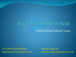 pajak pertambahan nilai