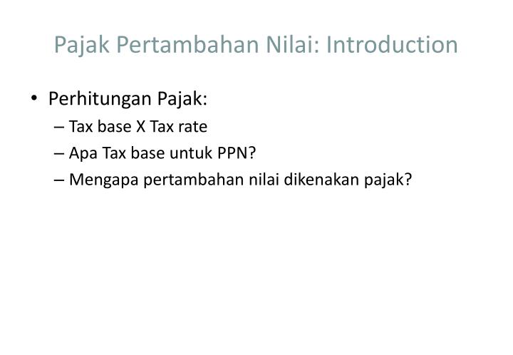 pajak pertambahan nilai introduction