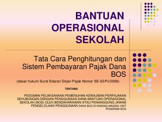 bantuan operasional sekolah