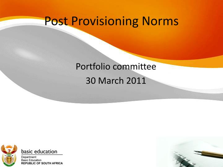 post provisioning norms