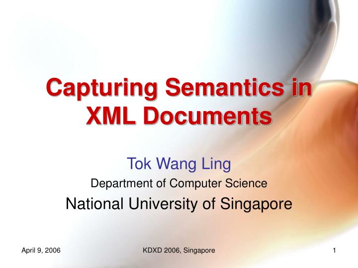 capturing semantics in xml documents