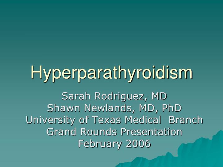 hyperparathyroidism