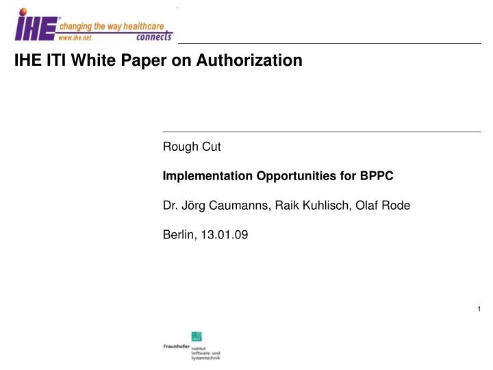 ihe iti white paper on authorization
