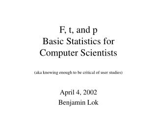 April 4, 2002 Benjamin Lok