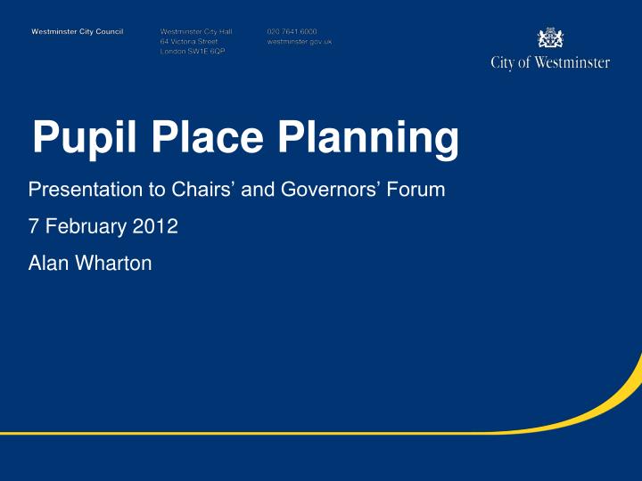 pupil place planning