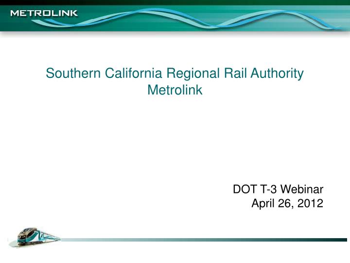 southern california regional rail authority metrolink