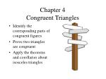 Chapter 4 Congruent Triangles