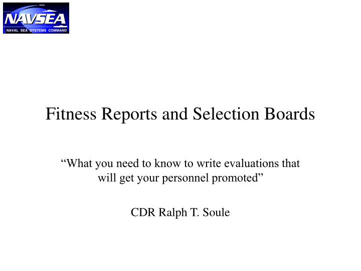 fitness reports and selection boards