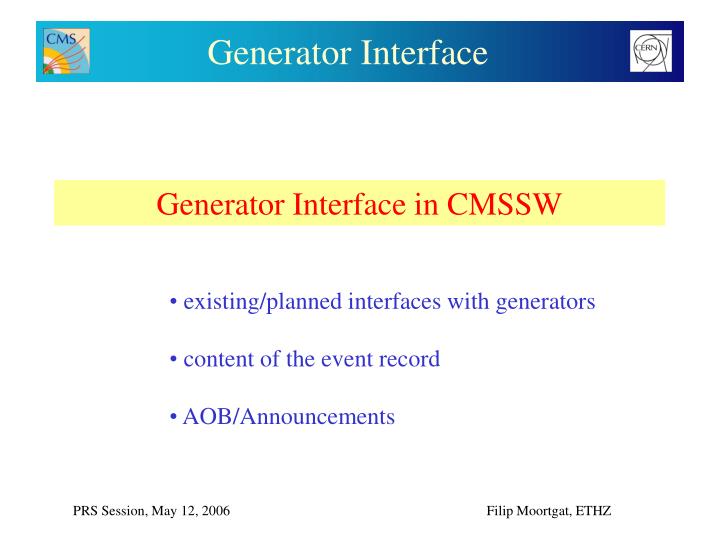 generator interface