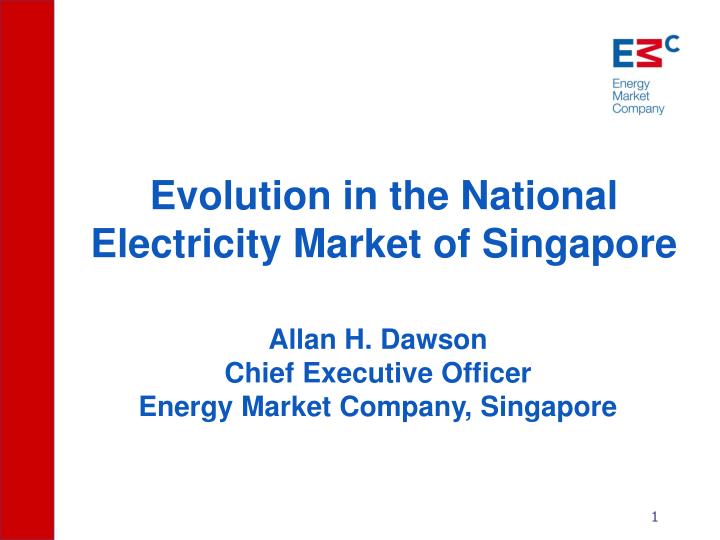 evolution in the national electricity market of singapore