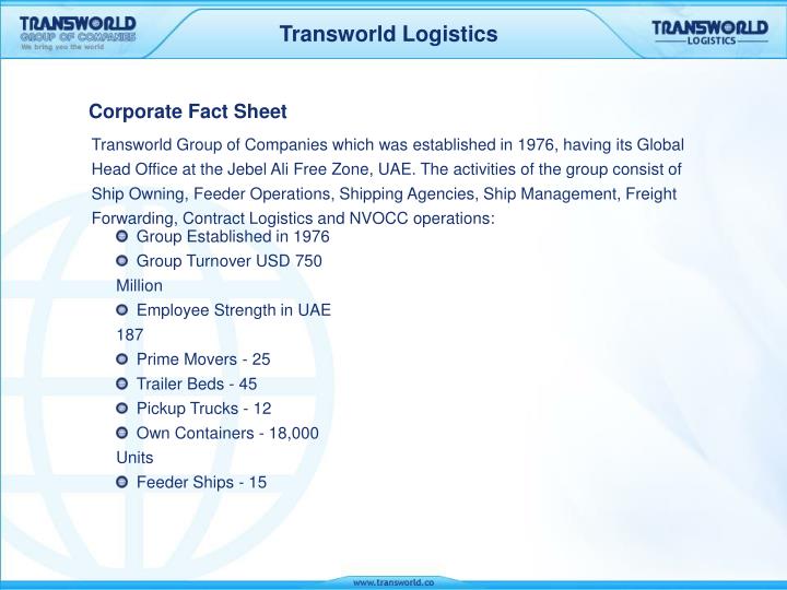 corporate fact sheet