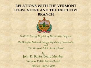 NARUC Energy Regulatory Partnership Program The Georgian National Energy Regulatory Commission and