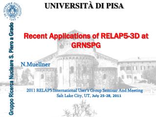 Recent Applications of RELAP5-3D at GRNSPG