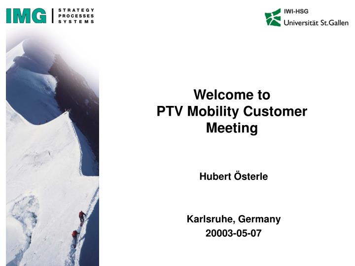 welcome to ptv mobility customer meeting