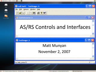 AS/RS Controls and Interfaces