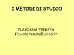 I METODI DI STUDIO - slide 1
