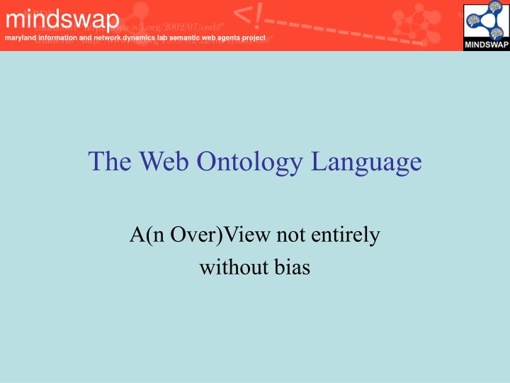 the web ontology language