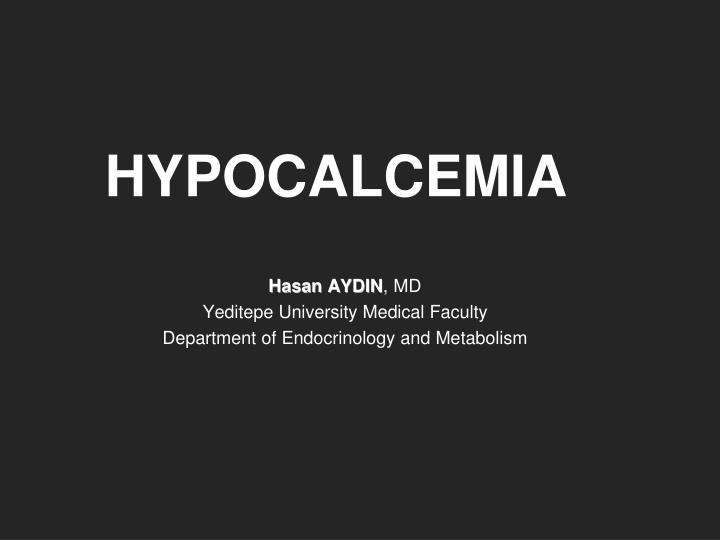 hypocalcemia