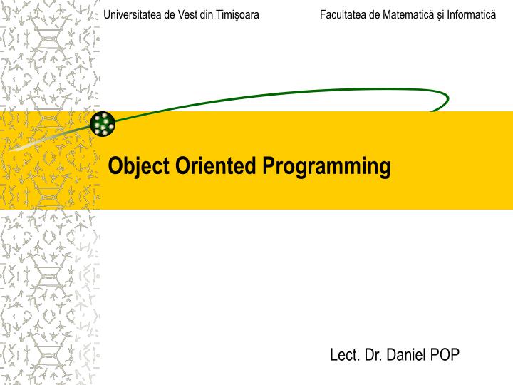 object oriented programming