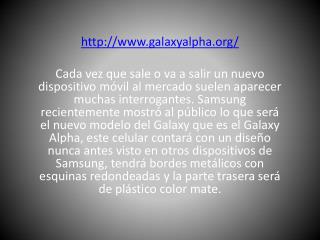 aplicaciones para galaxy alpha