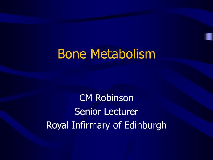 bone metabolism