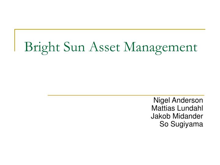 bright sun asset management