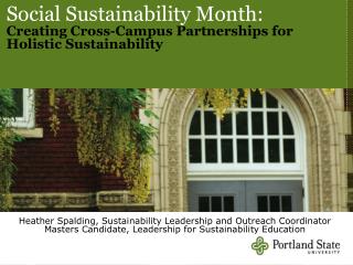 Social Sustainability Month: Creating Cross-Campus Partnerships for Holistic Sustainability