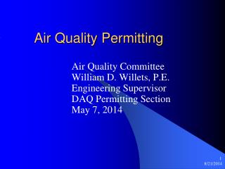 Air Quality Permitting