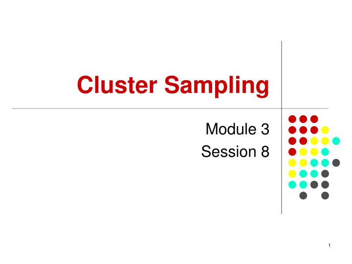 cluster sampling