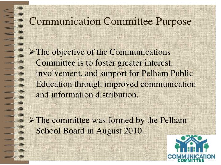 communication committee purpose