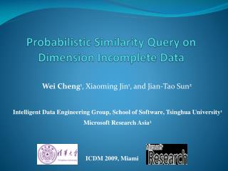 Probabilistic Similarity Query on Dimension Incomplete Data