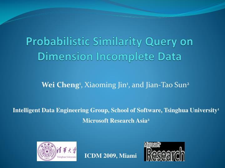 probabilistic similarity query on dimension incomplete data