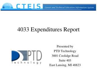4033 Expenditures Report